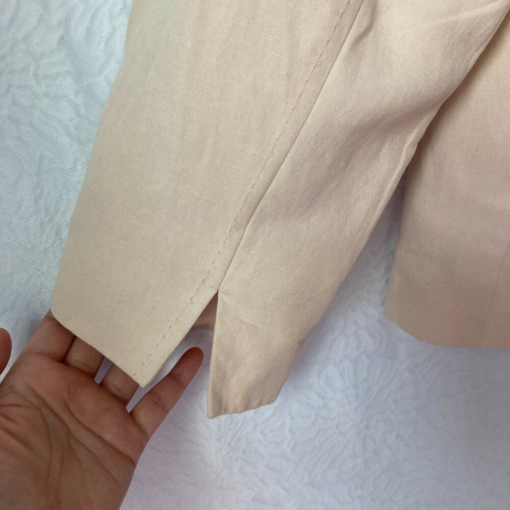 COLDWATER CREEK Blazer Silk Linen blend Cream Plus Size 1X Career Office - Picture 6 of 11